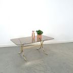 Rookglas Salontafel Met Goudkleurige Poten Uit Zweden thumbnail 11