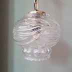 Mooie Franse Hanglamp In Een Prachtige 'Bubble Design' En Met Ketting Met Messing Delen. thumbnail 6