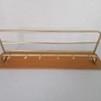 Vintage Jaren 60 Kapstok. Hout En Verguld Aluminium. thumbnail 5