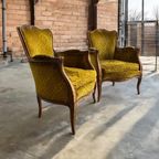 Set Van 2 Vintage Barok Eenzitten / Fauteuils / Clubzetels thumbnail 3
