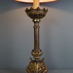 Rijkelijk Versierde Goud Kleurige Grote Lamp thumbnail 3