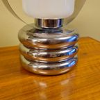 Vintage Space Age Chromen Melkglas Tafellamp Bureaulamp Lamp thumbnail 6