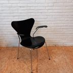 Set Of 4 Arne Jacobsen Chairs 3107 With Armrests thumbnail 2