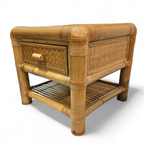 2 X Bamboo Night Stands / Side Tables / 1980s thumbnail 12