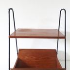 Jaren 60 Vintage Lectuurtafel Magazine Rek Teakhouten Krantenbak Tafeltje thumbnail 3