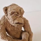 C Evers Vintage Beeld Aap Sculptuur thumbnail 3