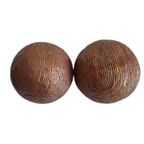 Twee Kunststof Ronde Decoratie Bollen Ø 10 Cm Met Streepmotief thumbnail 4