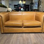 Engelse Chesterfield Bankstel Plain 2,5 + 2 Zits Camel Leer thumbnail 3