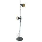 Postmoderne Vintage Vloerlamp Chroom Twee Verstelbare Kappen 1970’s thumbnail 4
