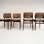 Set Massief Houten Deense Stoelen Met Skaileer, 1970’S thumbnail 6