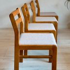 Set 4 Stoere Vintage Deense Eetkamerstoelen Jaren 60 thumbnail 15