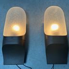 2x Vintage ‘frosted Glass’ Muurlamp – Hans Popp thumbnail 2
