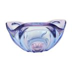 Vintage Murano Schaal Fruitschaal Blauw Paars Glas Sixties thumbnail 3