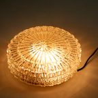 Vintage Ronde Plafondlamp Plafonniere 'Stralning' Glas Glazen thumbnail 13