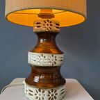 West-Duitsland Fat Lava Keramische Tafellamp / Mid Century Duitse Bureaulamp thumbnail 5