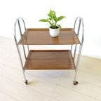 Retro Vintage Bijzettafel Tafel Serveerwagen Jaren 70 thumbnail 2