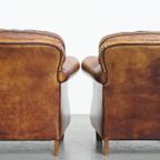 Set Van 2 Schapenleren Armchairs In Engelse Stijl Met Een Unieke Vormgeving En Mooie Kleuren thumbnail 4