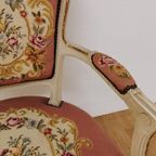 Brocante Vintage Gobelin Queen Ann Stoeltje, Fauteuiltje 03 thumbnail 14