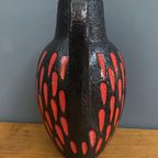 Ceramic Red And Black Vase By Scheurich Germany Model 279-38 thumbnail 7