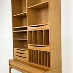 Scandinavisch Vintage Eiken Fineren Boekenkast thumbnail 4