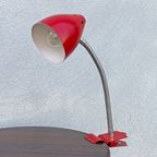 Vintage Rode Hala Zeist Klemspot Lamp / Tafellamp / Bureaulamp / Klemlamp thumbnail 5