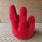 90's Vintage Fauteuil Rode Handstoel Retro Fauteuil thumbnail 9