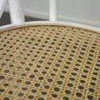 Wit Geschilderde Originele Antieke Thonet Stoel Model Nr. 18 thumbnail 11