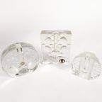 Walther Glass - Design Heiner Dusterhaus - Kandelaars - Set (3) - 1970'S thumbnail 2