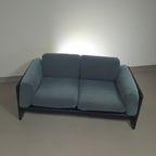 Two-seat Sofa “bastiano” From Afra & Tobia Scarpa For Gavina, Italy 60s. Black Solid Wood Frame A thumbnail 16