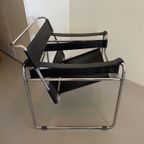 Marcel Breuer B3 Wassily Stoel Chair Fauteuil Zwart thumbnail 3