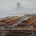 Keramiek Plateau Montan Haven Dordrecht Door Schoonhoven 1956 thumbnail 6