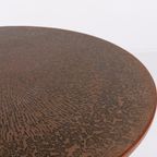 Scandinavian Modern Table With Copper Inlaid From 1960’S Eettafel Rond thumbnail 7