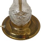 Vintage / Hollywood Regency - Crystal Glass Table Lamp With Brass Base - In Great Condition thumbnail 8