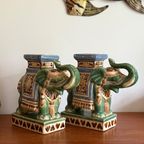 2 Supergave Middelgrote Aardewerk Geluksolifanten thumbnail 5