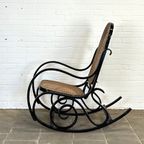 Vintage Thonet-Stijl Schommelstoel Zwart – Iconisch Design thumbnail 9