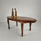 20e-eeuwse Anglo-indiase Ingelegde Botten Salontafel thumbnail 16