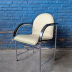 Vintage Arco Bk Eetstoelen -chrome & Zwart- thumbnail 6