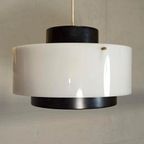 Vintage Mid Century Modern Hanglamp, Wit En Zwart thumbnail 6