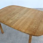 Brutalist Eettafel | Vintage Tafel | Eiken | Verlengbaar thumbnail 7