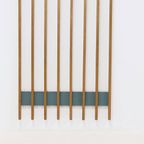 Large Wall Mounted Slatted Coat Rack 1960S thumbnail 8