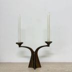 Brutalist Bronze Candle Stick By Michael Harjes , 1970S thumbnail 6