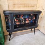 Vintage Kastje Dressoir Drankkast Bar Wandmeubel thumbnail 8