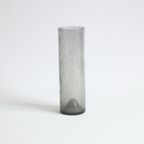 Bubble Glass Cylinder Vase By Erik Höglund For Pukeberg, Sweden 1960S. thumbnail 6