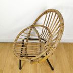 Vintage, Mid Century Boho Rieten Rotan Kinderstoel, Rohé. thumbnail 6