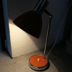 Vintage Stilux Milano Bureaulamp Oranjebruin Made In Italy thumbnail 11