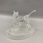 Decoratie Object Kristallen Poes Met Kitten D'arques France thumbnail 10
