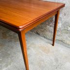 Mid Century Deense Teak Eettafel , Uitschuifbaar thumbnail 3