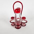 Guzzini - Made In Italy - Glas Cruet Set - Design Elisabeth Vidal - Italie - 90'S thumbnail 2