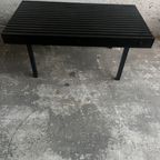 Slatted Black Wooden Bench / Coffee Table thumbnail 2