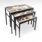 Mid Century Design Marmer Mozaïek Mimiset, Metalen Onderstel thumbnail 13